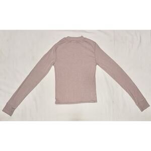 Vuori Mudra Long Sleeve Ribbed Fitted T-Shirt Size S Small Dogwood Heather